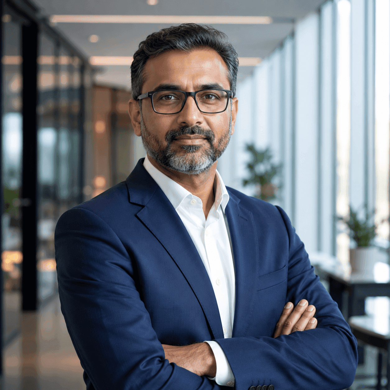 Business leader reviewing workforce analytics and HR dashboard